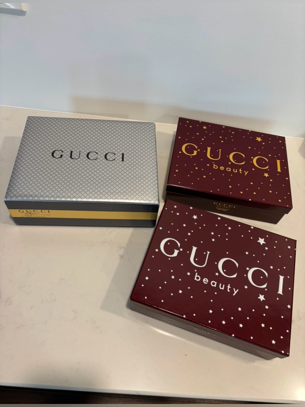 Gucci beauty empty boxes